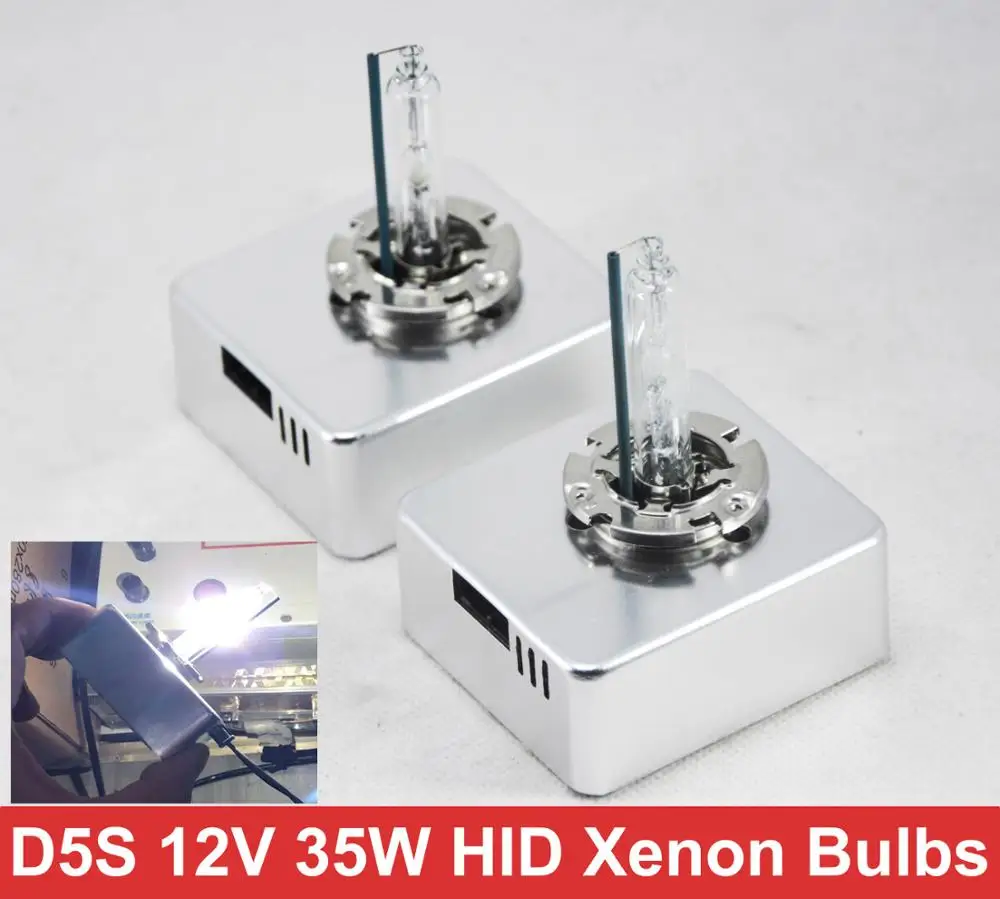 2PCS High Bright D5S HID XENON Bulbs 12V 35W OEM Upgrade Headlight Replacement Lamp 5500K 6000K White D1S D2S D3S D4S D8S 2500LM