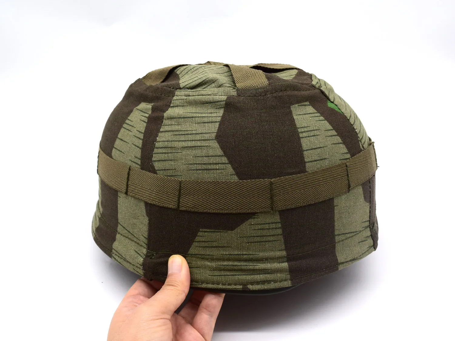 

Replica WWII German Fallschirmjager Paratrooper M38 helmet Cover Splinter Color 　