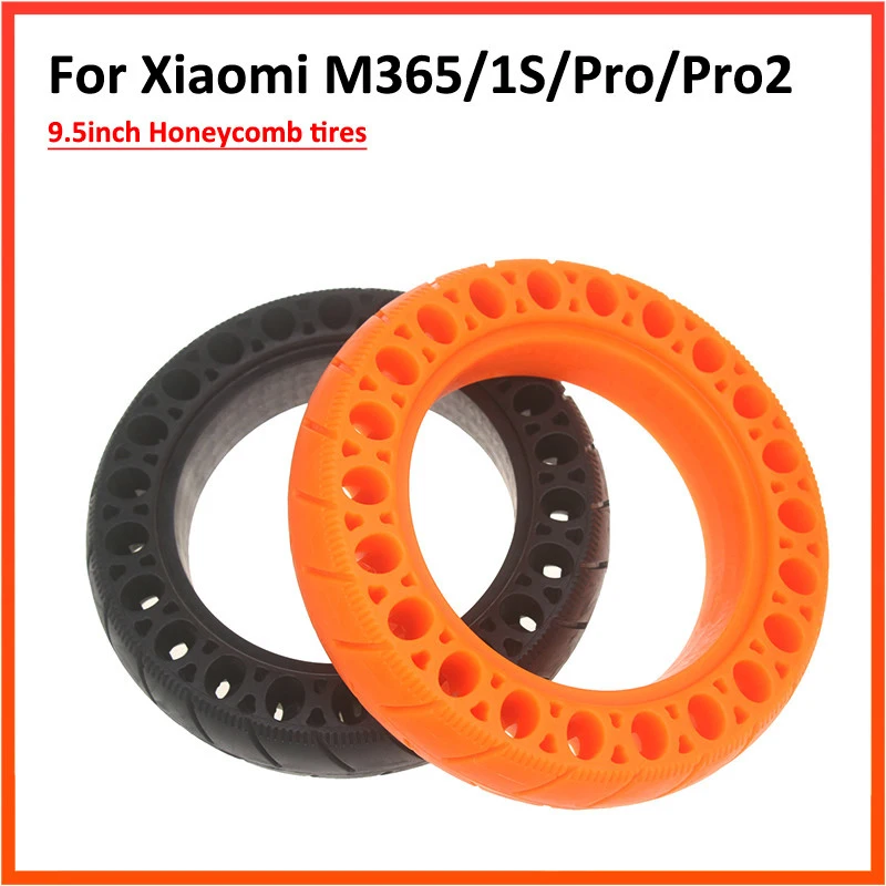 

9.5-inch Solid Tyre For Xiaomi M365 1S Pro 2 Electric Scooter Durable Rubber Honeycomb Shock Absorber Damping Tire