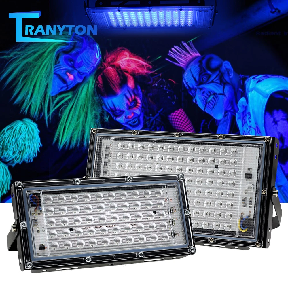 395nm LED UV Floodlight Ultraviolet Fluorescent Stage Lamp With EU Plug Party Blacklight