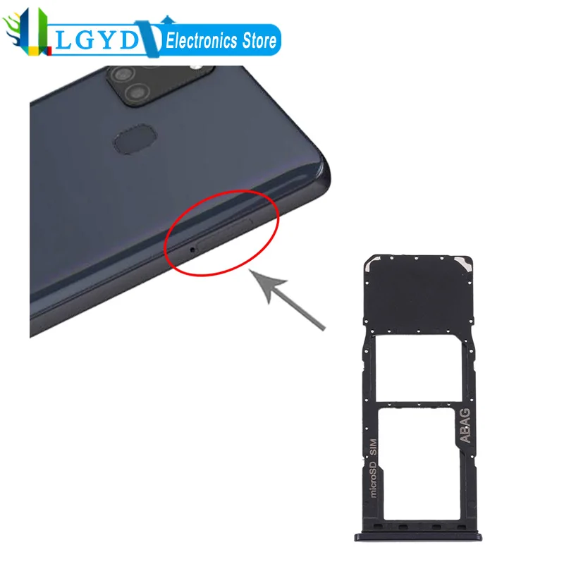 Sim Card Tray + Micro Sd Kaart Lade Houder Vervanging Voor Samsung Galaxy A21s Telefoon Kaarthouder Onderdelen