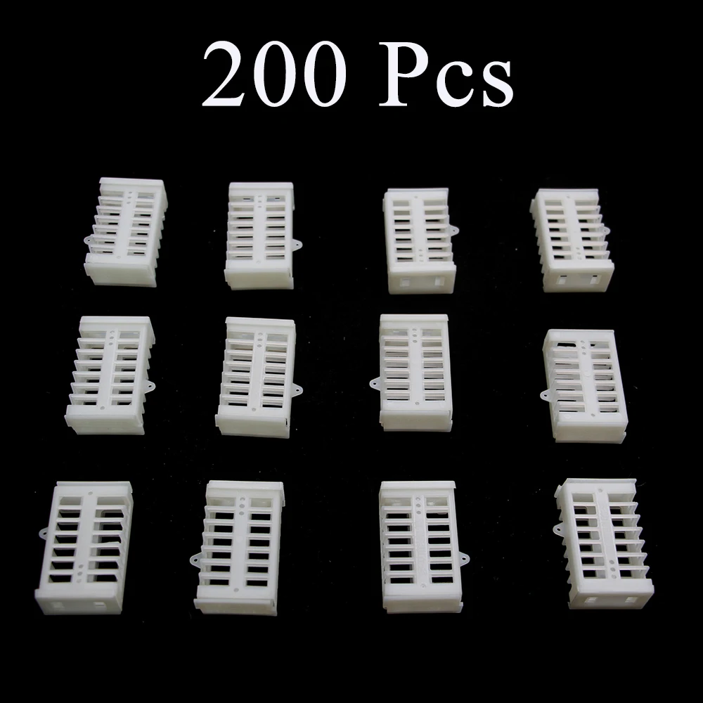 

200PCS Wholesale Bee Farm Rearing Cage Imprison Introduction Virgin Queen Plastic Apis Mellifera Beekeeping Tools Supplies