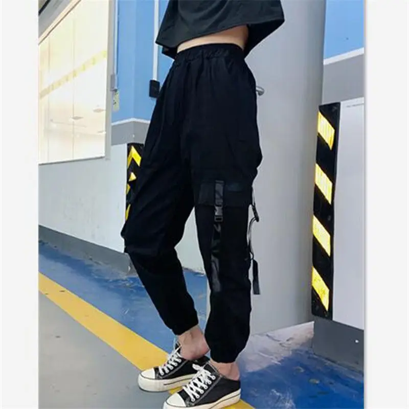 2020 Cargo Pants Women Autumn Korean Loose Harajuku Pants Girls Overall Female Hip Hop Streetwear Pants  Trousers Women Clothing