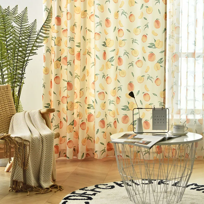 

Nordic Bucolic Curtains For Living Room шторы фатин Para Salon Cortinas Rideau Minimalist Retro Country Half Shading Curtain