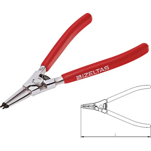 İzeltaş External Circlip Pliers 140 mm Flat Spring