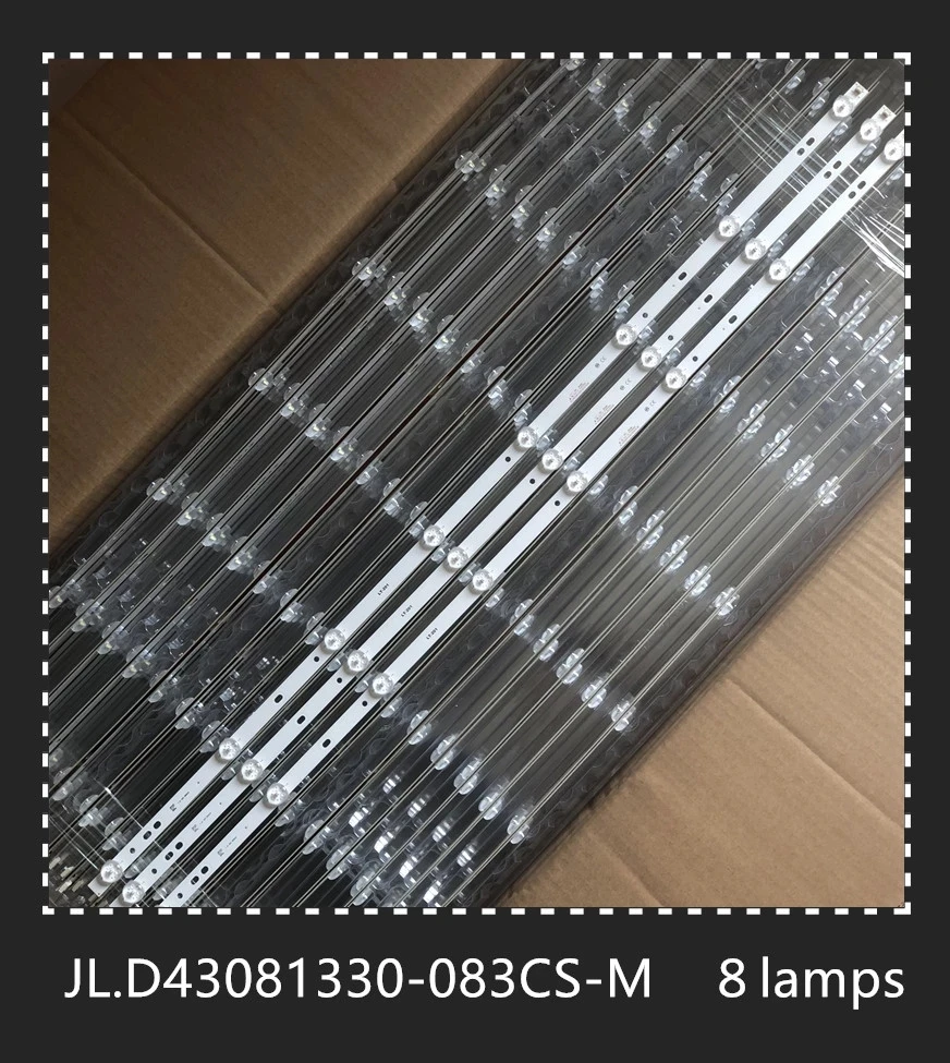 

15PCS LED Backlight Strip 8Lamps JL.D43081330-083CS-M For F43D8000 F43D7000K T43D16SF-01B SAMPO EM-43AT17D 43L1600 LC430DUY-SHA1