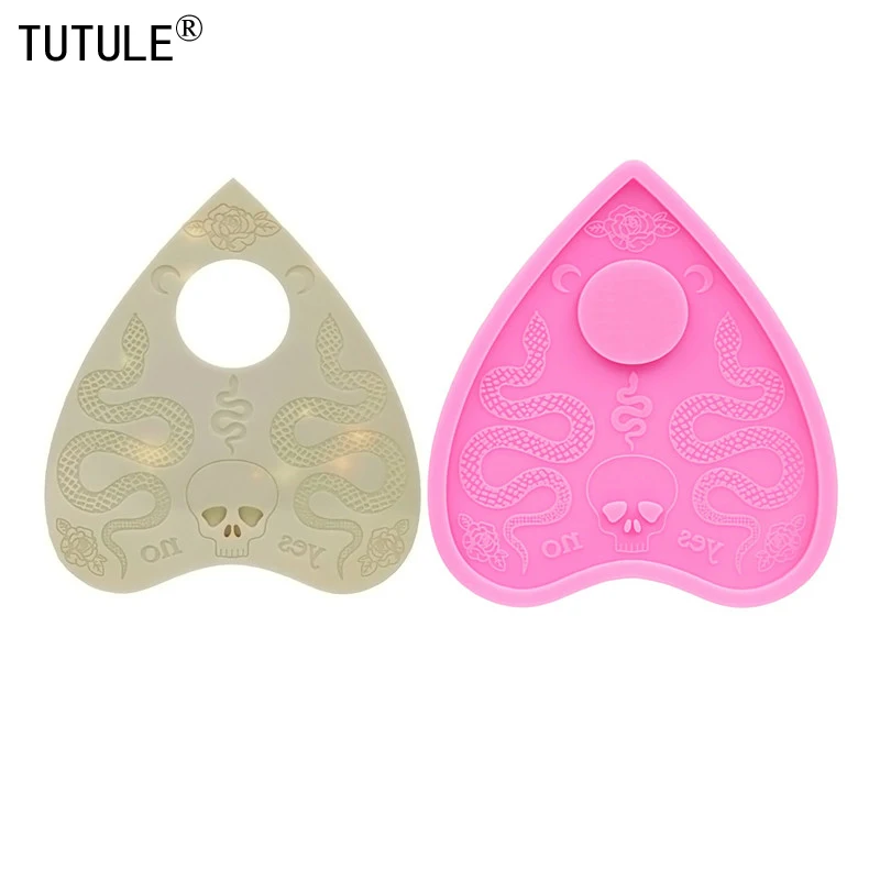 Shiny Large snake planchette Silicone Mold Resin Crafting Polymer Clay Keychain Mold  snake Craft Silicone Mold Food grade mold