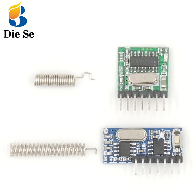 433Mhz Wireless Transmitter and Receiver Module Learning Code EV1527 Decoding Module 4CH output With antenna for Arduino DIY kit