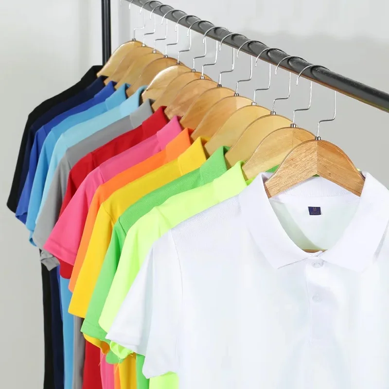 شعار مخصص قصيرة الأكمام تي شيرت الرجال والنساء الأطفال التجفيف السريع بولو طباعة صورة شعار الملابس العائلية #2