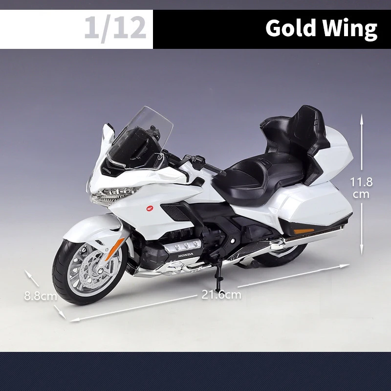 WELLY 1:12 Scale Honda Gold Wing Motorcycle Simulation Alloy Model Adult Collection Decoration Gifts Toys for Boys