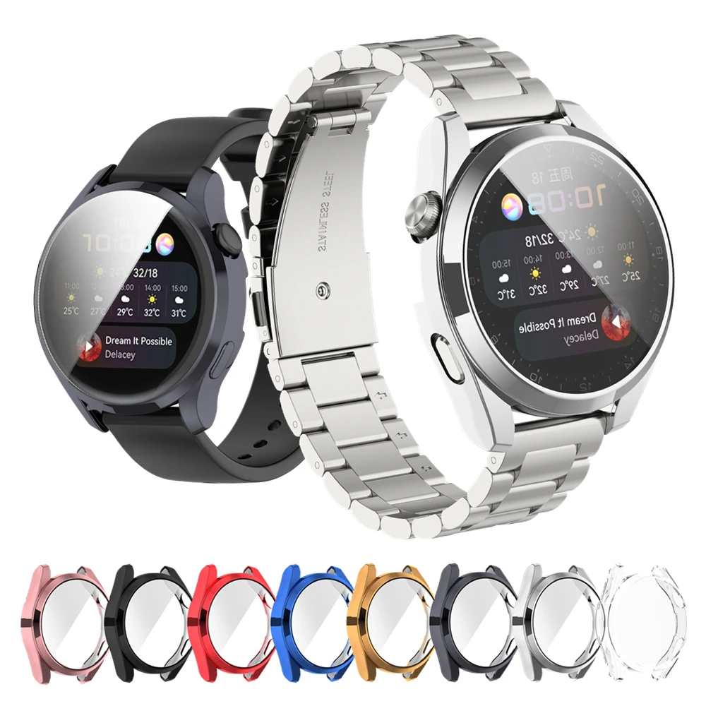 For Huawei Watch 3 Pro Screen Protector TPU Soft Case For Huawei Watch 3 Full Protective Cover Shell Smart Watches Accessories