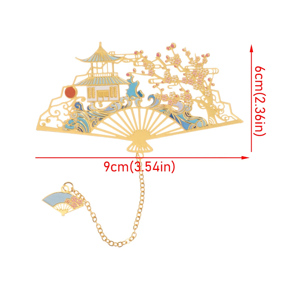 Chinese Stijl Messing Bladwijzer Kwastje Hanger Retro Boek Clip Metalen Paginering Mark Student Gift Briefpapier School Kantoorbenodigdheden