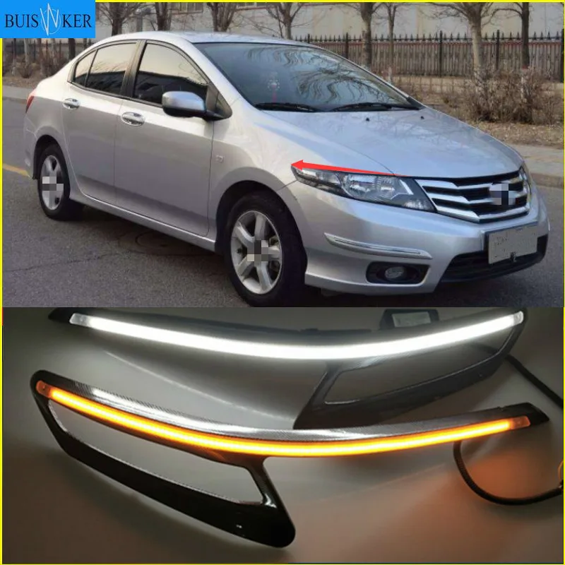 

For Honda City 2012-2014 No-error Daytime Running Light LED DRL Fog Lamp Driving Lamp Car Styling