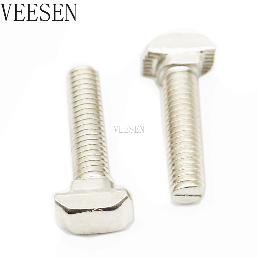 50pcs 20pcs Aluminum Profile 2020 Accessories T Screw Fastener Bolt for Slot Groove 6mm m5*10 m5*12 m5*16 m5*20 m5*25