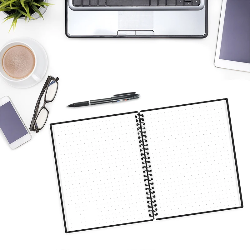 Smart Reusable Erasable Notebook Microwave Wave Cloud Erase Notepad With Pen A4
