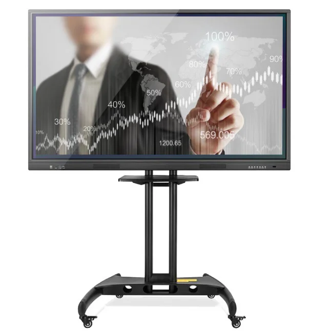 Tableros de presentación digitales para enseñanza electrónica, monitor interactivo con pantalla táctil, pizarra blanca para tv inteligente de 75 pulgadas