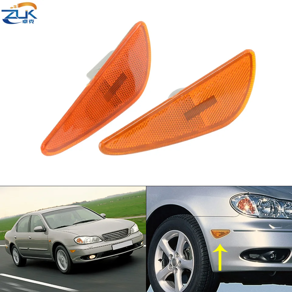 ZUK Bumper Side Light Reflector Lamp For NISSAN Cefiro Maxima A33 1998 1999 2000 2001 2002 2003 2004 For Infiniti I30 I35 A33