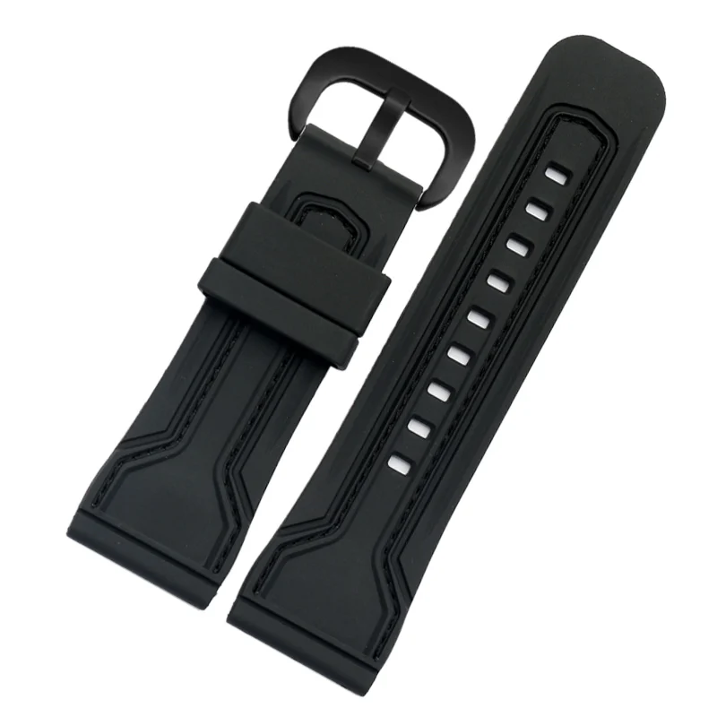 For Seven Friday P1p2 M1m2/02 Series Men\'s Soft Black Silicone Watch Strap 28mm Watch band