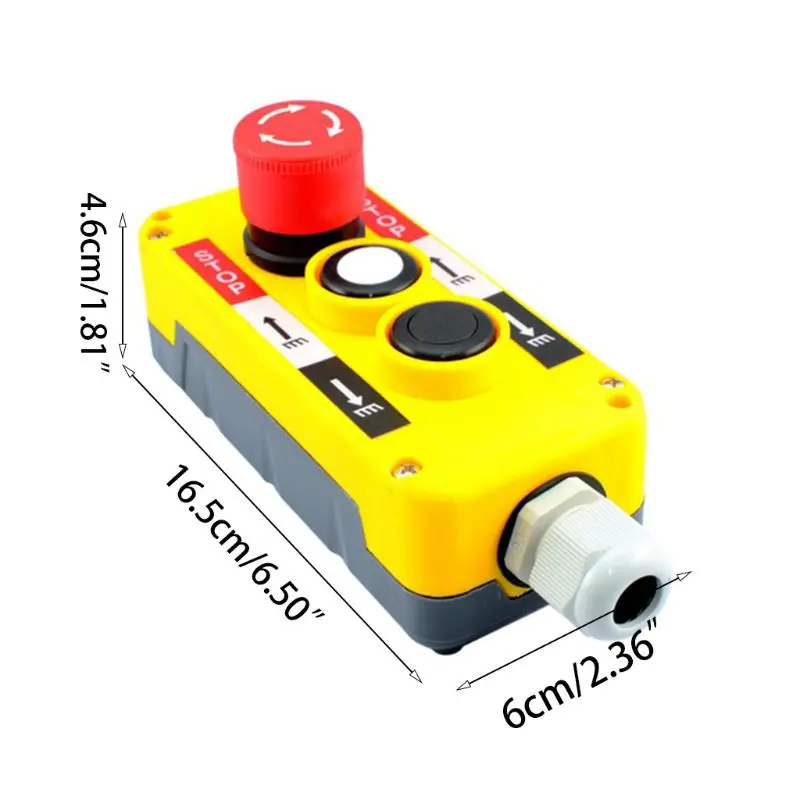 Waterproof Industrial Button Emergency Stop for Electric Crane Hoist Pendant Control StationWholesale and dropshipping