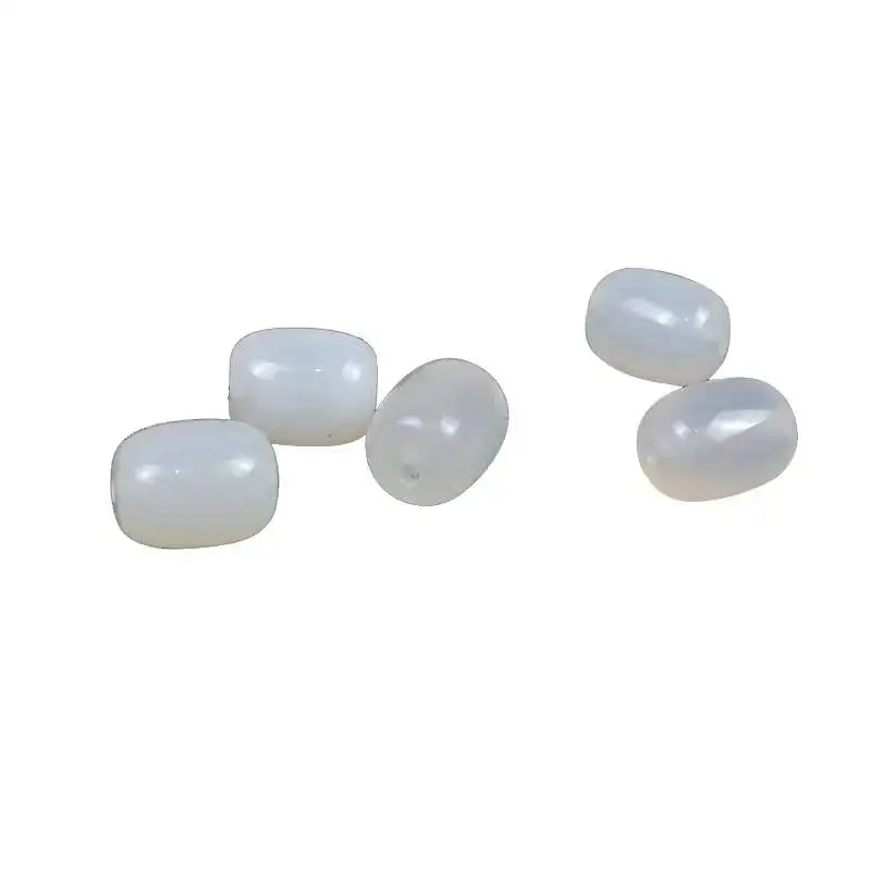 Natural White Agates Bead Drum Barrel Shape Bead Stone  Semi-Finished Handmade Bracelet Bead Accessory For Jewelry Making DIY