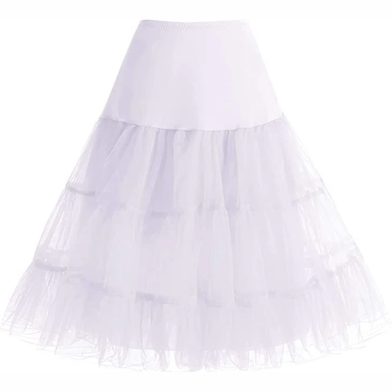 Rockabilly Tutu bezpłatne krótkie Organza Halloween halka krynoliny Vintage Wedding Bridal halka na suknie ślubne podkoszulek