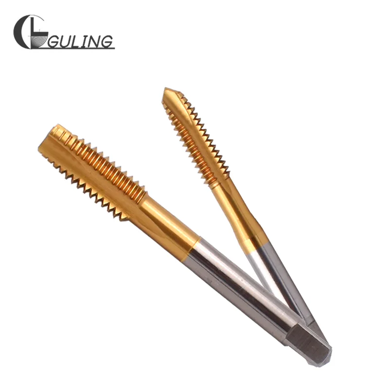 

HSSE-M35 JIS Standard Long Shank 100MM With Tin Spiral Pointed Tap UNC 4-40 6-32 8-32 1/4-20 5/16 3/8 UNF 10-32 Thread Taps