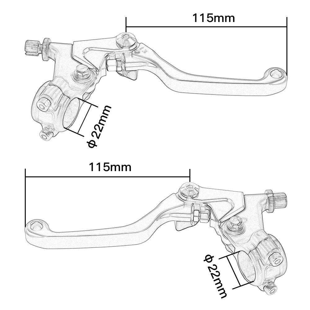 For Honda CR XL XR TR TL Yamaha YZ IT XT TT RT MX DT Kawasaki KX KDX NICECNC Motorcycle Shorty Drum Brake Lever Clutch Lever Kit