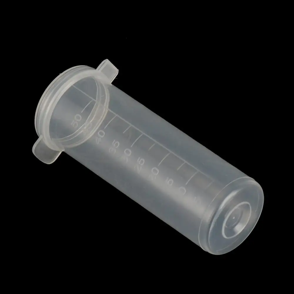50ml Drüse Kappe Round Bottom Kreisel Rohr mit Skala Labor Analyse Probe Fläschchen Container Labor Liefert 10 Pcs