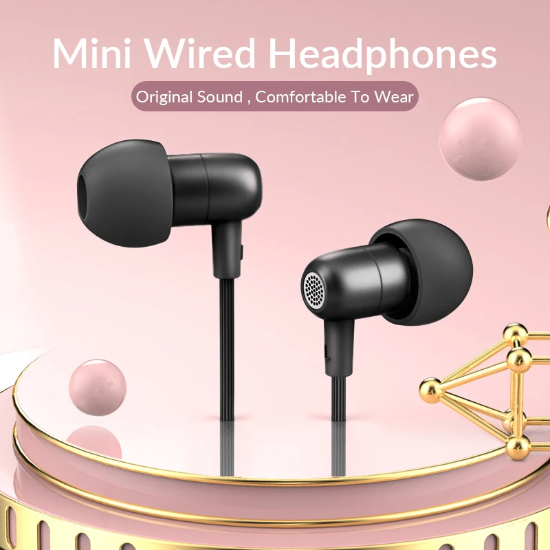 In-Ear Heavy Bass Wired Universal Stereo Sound with Mic Wired Earphones Universal 3.5mm  plug  for Most Phones Tablets