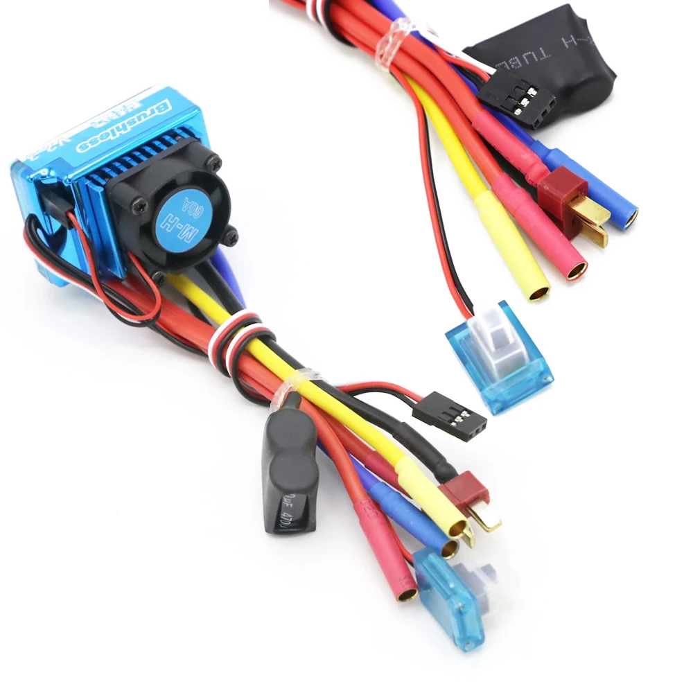 Waterproof 45A/60A/80A/120A 2-4S Lipo Brushless ESC Electric Speed Controller For 1/8 1/10 1/12 RC Car Crawler RC Boat Part Toy