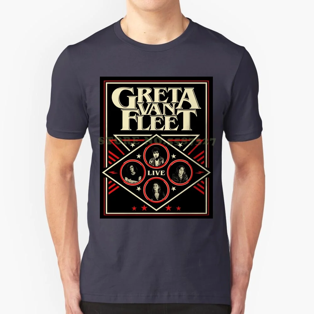 

Футболка Greta Van Fleet Tour Мужская, черная тенниска, крутая забавная майка, высокое качество