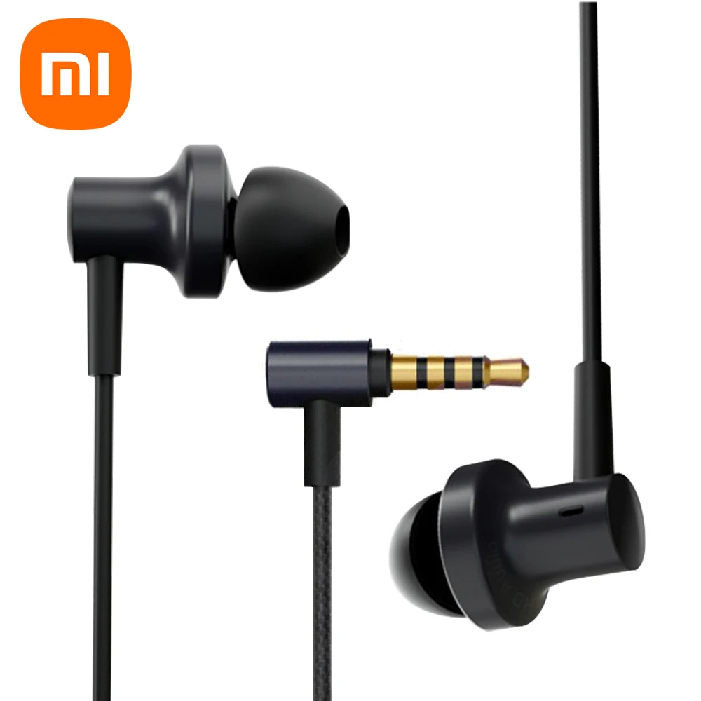 Original Xiaomi Mi In-Ear Earphone 2 Hybrid Pro 2 Dual Driver Dynamic Balanced Armature Wire Line Control w/ Mic Highly Polished