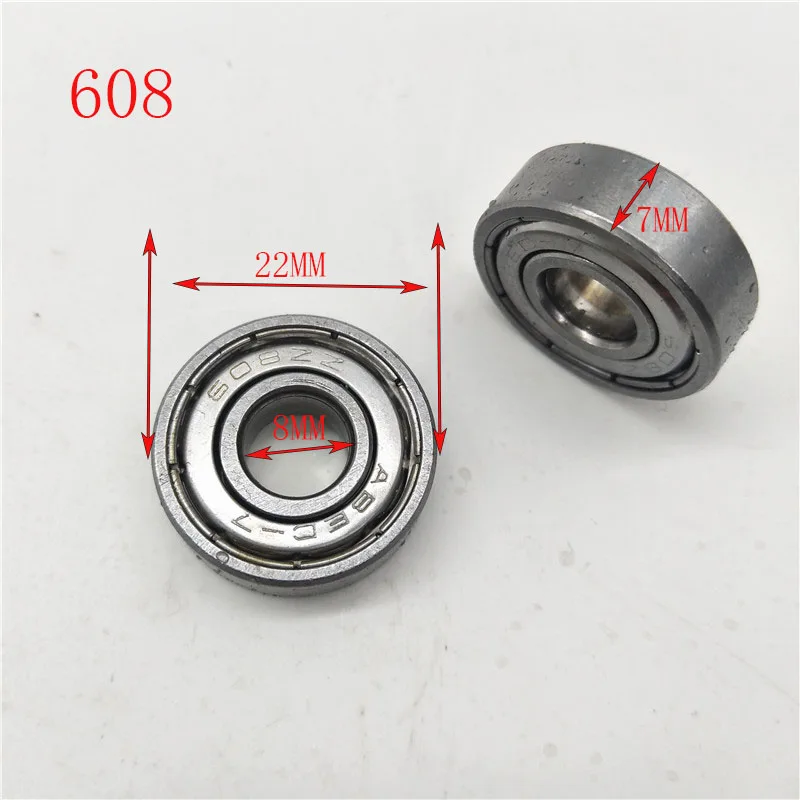 2pcs Deep Groove Bearing Ball High-Carbon Steel Rolamento 608ZZ