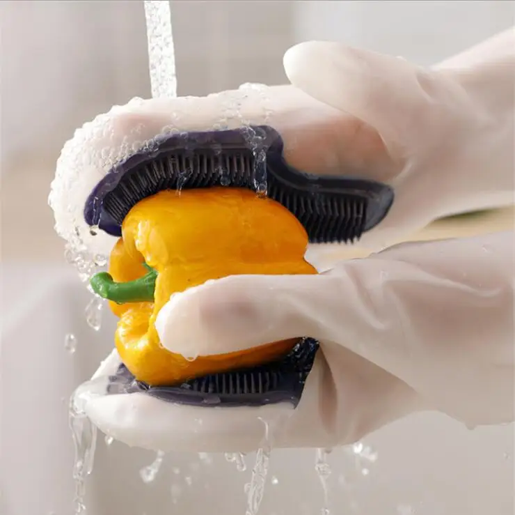 magic silicone dish washing gloves cleaning gloves non-slip dish washing gloves Health Cleaning tools 1 Pair