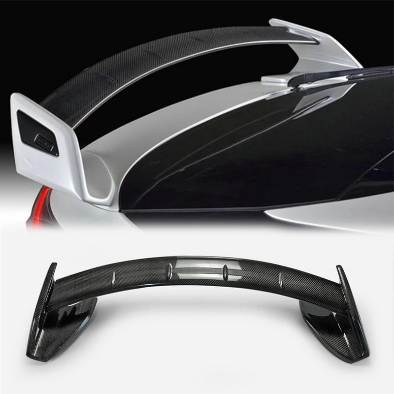 

For ZVW50 Prius 15 Onwards Carbon Fiber Glossy Black ROW Style Rear Trunk Spoiler Wings Bodykits