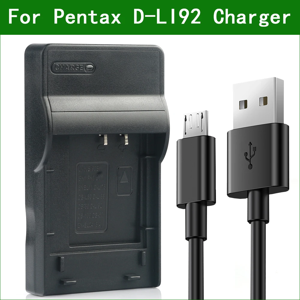 D-LI92 Digital Camera Battery Charger for Pentax Optio I-10 RZ10 RZ18 RX18 WG-1 WG-2 WG-3 GPS WG-10 Megazoom X70