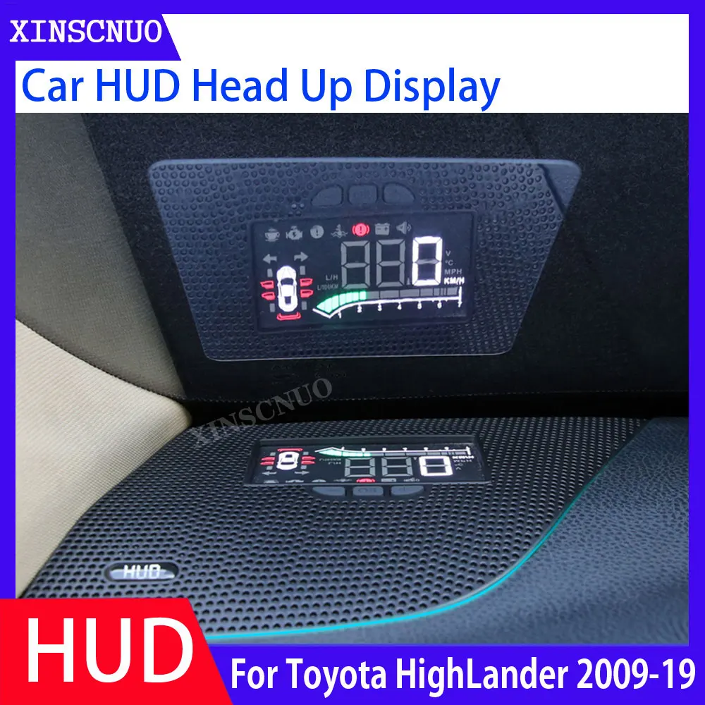 

Для Toyota HighLander 2009-2017 2018 2019, автомобильный электронный дисплей HUD, бортовой компьютер