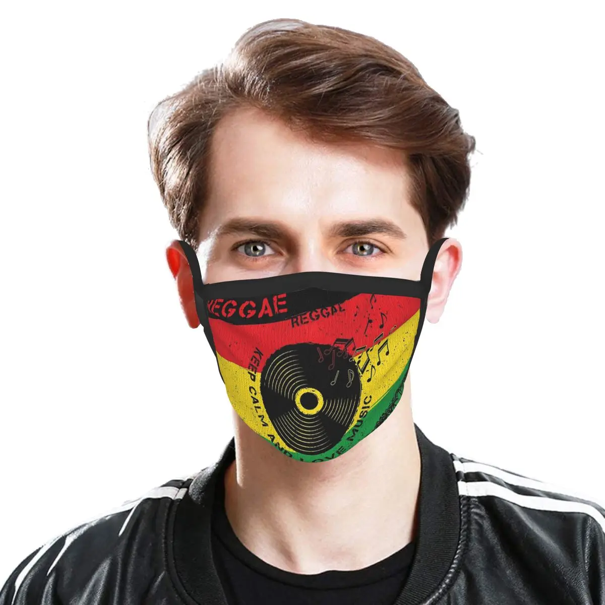 Reggae Keep Calm Love Music Rasta Reusable Face Mask Rastafarian Jamaica Anti Haze Dustproof Mask Protection Cover Respirator