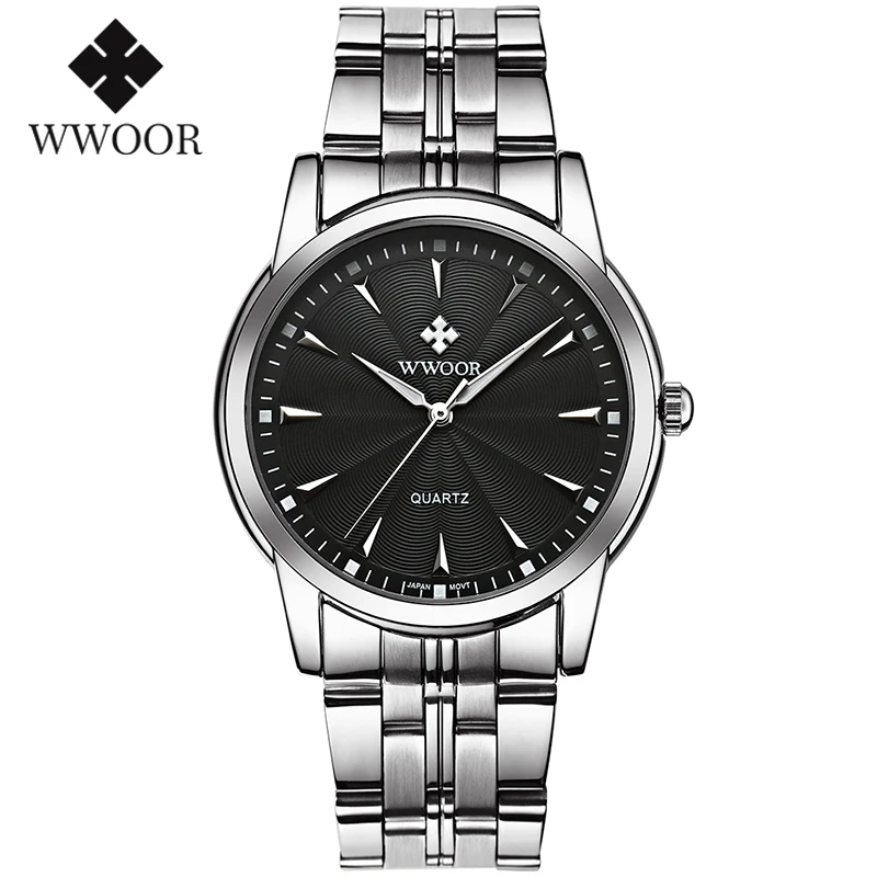 WWOOR nuovi orologi da uomo Top Brand Luxury Fashion Business orologio da polso da uomo al quarzo in acciaio inossidabile impermeabile orologio