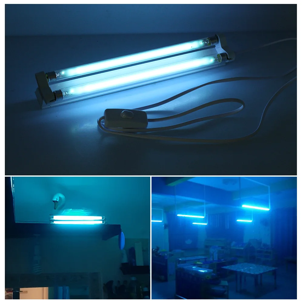 16W/220V Ultraviolet Germicidal Lamp UVC Sterilizer Kill Dust Mite Eliminator 254nm Double-sterilized UV Quartz Lamp For Home