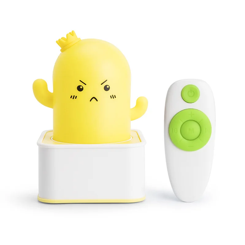 LED Night Light Planet Cactus Table Lamp Silicone Cartoon Soft Remote Control USB Charging Atmosphere LED Beside Moon Lamp