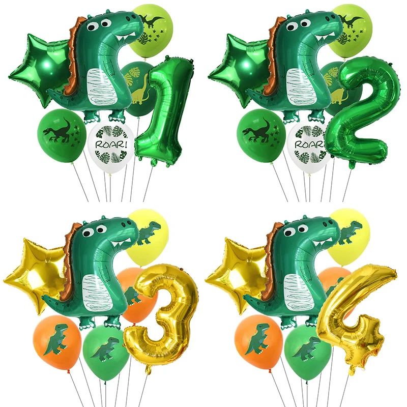 Dinosaur Party Balloon Dinosaur Birthday Party Foil Number Balloons Kids Wild Animal Jungle Birthday Party Decorations Globos