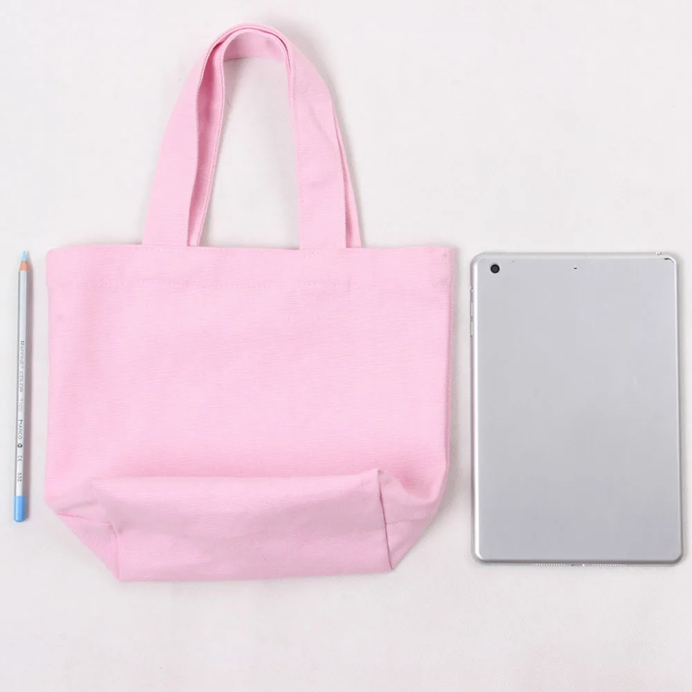 Women Solid Canvas Shoulder Bags Shopping Bag Tote Package  Large Capacity Foldable Purses Handbag Bookbag Lunch Bag