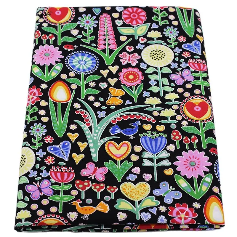 

1 Yard Floral Print Cotton Fabric For DIY Quilting Sewing Textile Of Baby Doll Cloth Dress Curtain Material