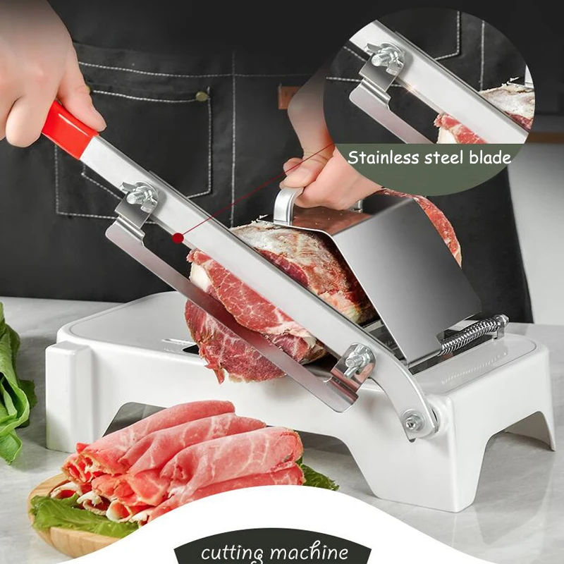 

Manual Freeze Meat Slicer Meat Cutting Machine Automatic Meat Delivery Frozen Beef Mutton Roll Meat Food Slicer Machine