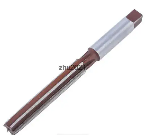 เหล็กความเร็วสูง8มม.ตัด Dia Hand Reamer 103มม.ความยาวสีน้ำตาล Silver Tone