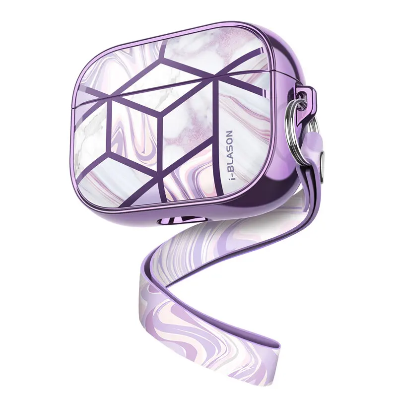 i-Blason Cosmo Case Designed For Airpods Pro,360 Degree Protective Marble Case Cover Compatiable with Apple AirPods Pro (2019)