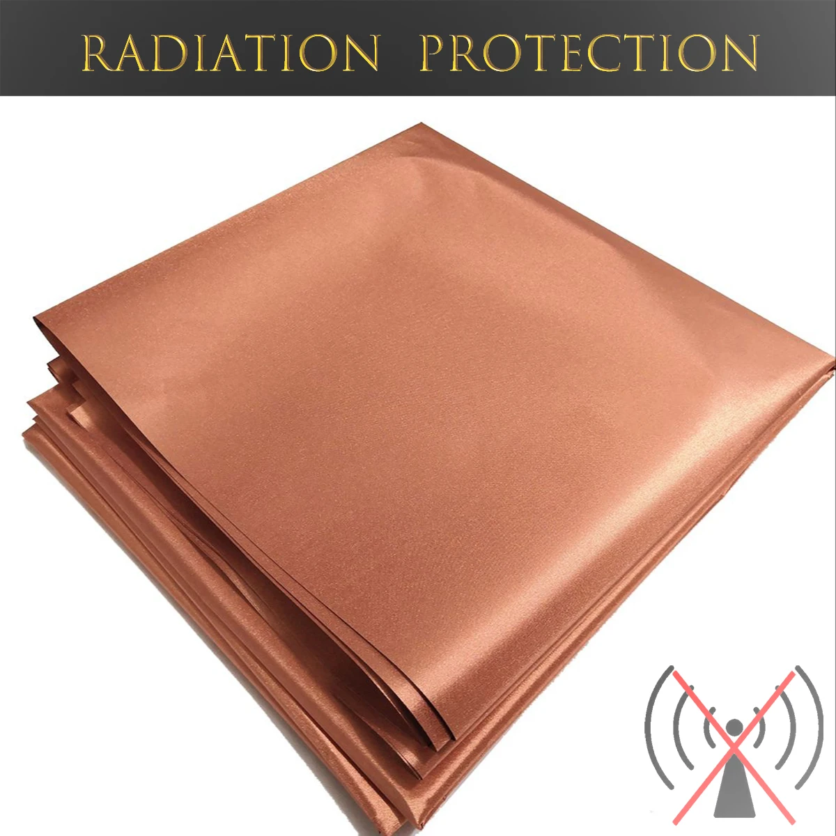 Tkanina Faradaya Przewodząca tkanina miedziana Zmniejsza materiał ochronny EMF/EMI Blokujący sygnały ekranów RFID/RF (WiFi, telefon)