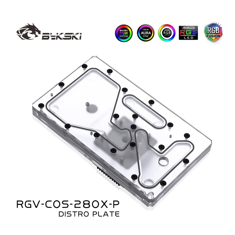 

BYKSKI Acrylic Board Water Channel Kit Waterway Block for CORSAIR 208X Computer Case for CPU/GPU Block Support DDC Pump RGB/ARGB