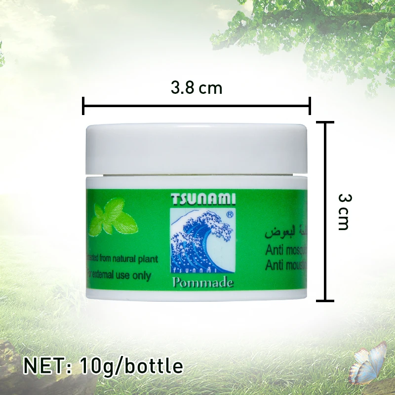 1Pcs 10g 100% Original Thailand Green Herbal Ointment Treatment Mosquito Bites Cold Anti-itch Cream Headache Muscle Rub Aches Oi